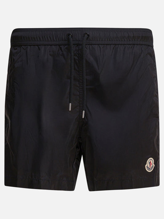 Short da mare Logo  Nero - Moncler Uomo | VIETTI Online Store 
