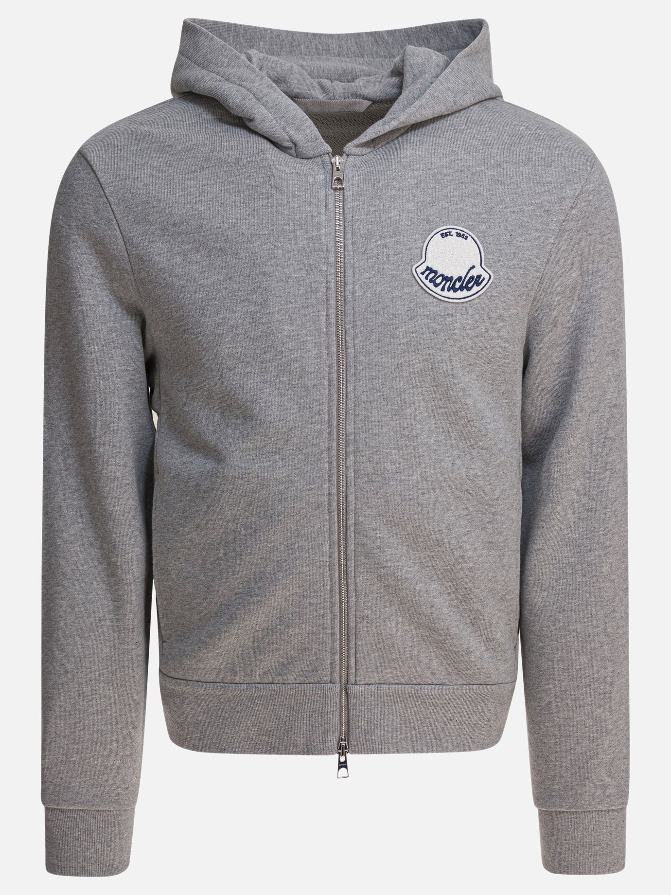 Felpe con zip Logo  Grigio - Moncler Uomo | PDP | VIETTI Online Store | Zoom-Modal
