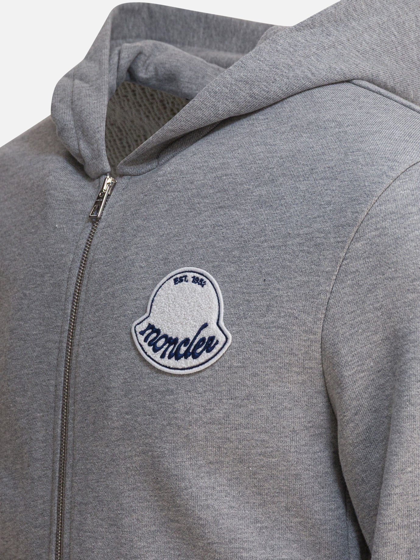 Felpe con zip Logo  Grigio - Moncler Uomo | PDP | VIETTI Online Store | Zoom-Modal_4
