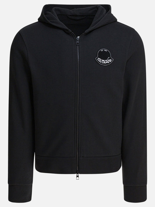 Felpe con zip Logo  Nero - Moncler Uomo | VIETTI Online Store 
