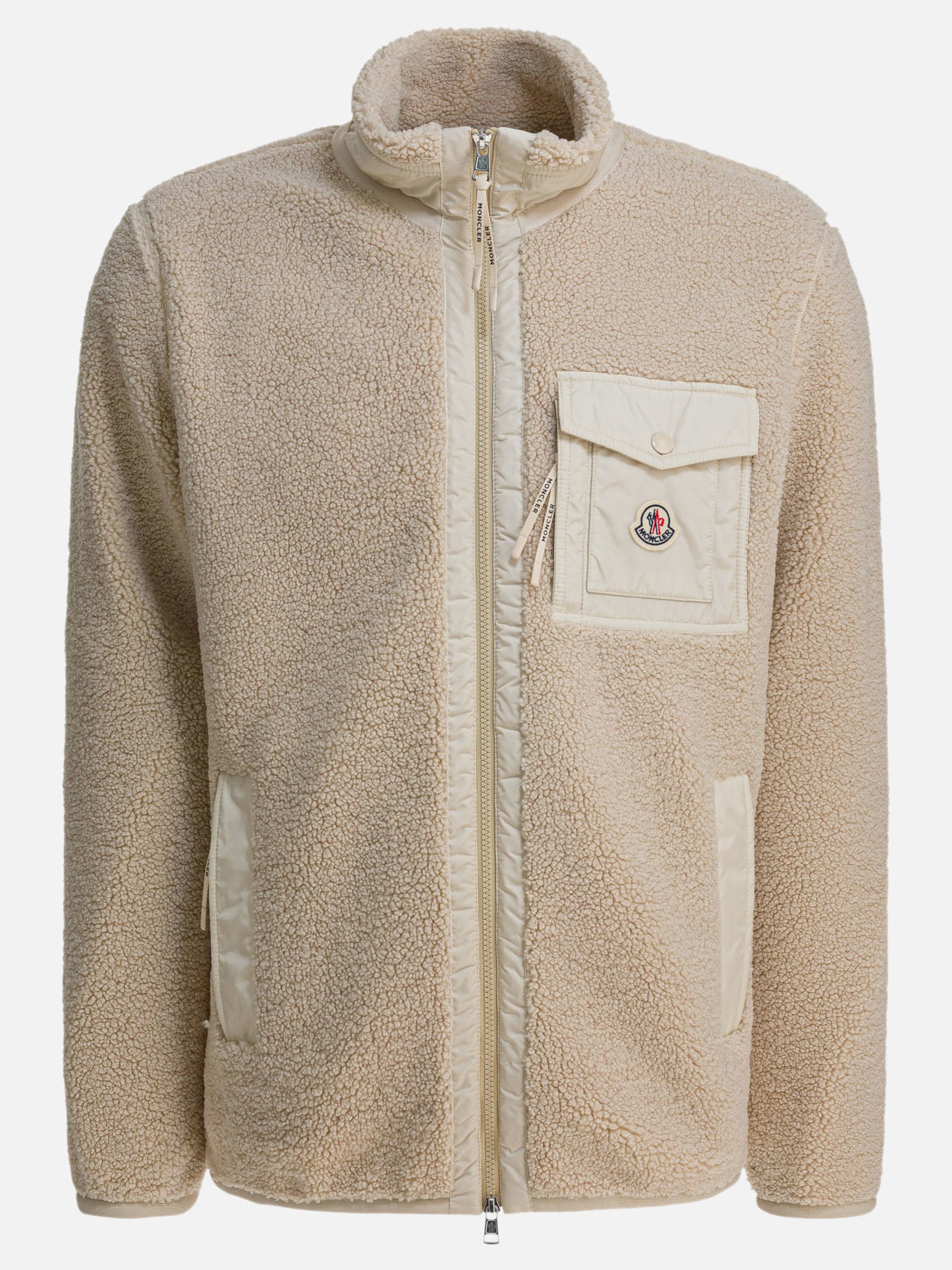 Felpe con zip Logo  Beige - Moncler Uomo | PDP | VIETTI Online Store | Zoom-Modal
