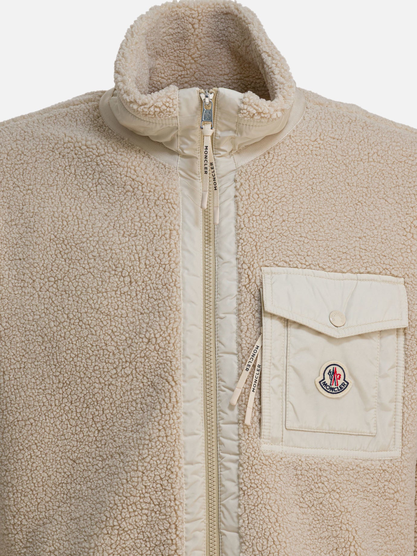 Felpe con zip Logo  Beige - Moncler Uomo | PDP | VIETTI Online Store | thumbnail_3