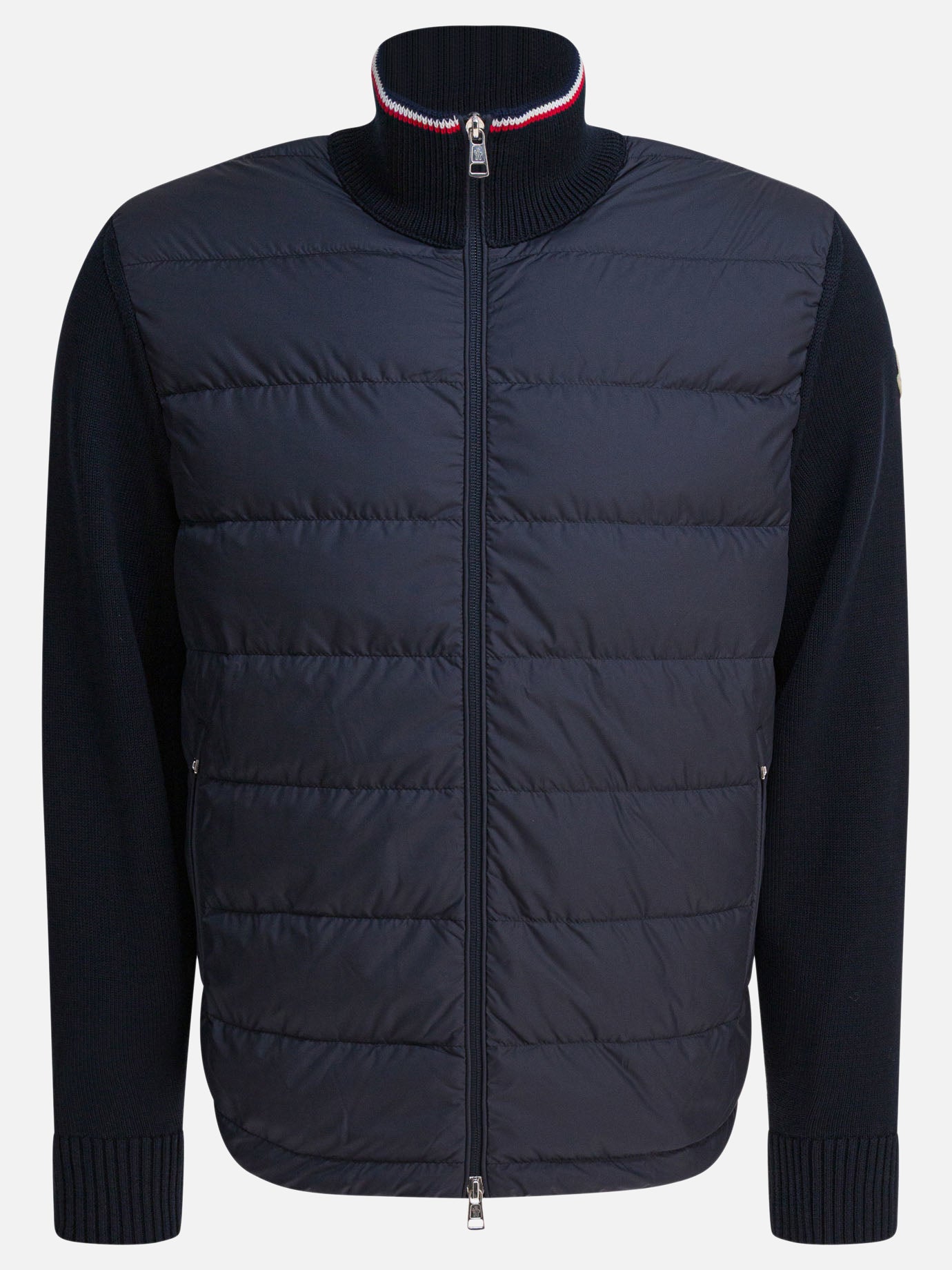 Down jackets Solid colour  Blue - Moncler Men | PDP | VIETTI Online Store | Zoom-Modal
