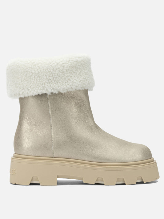 Pull-on boots 100% shearling - 100% rubber  Gold - Moncler Women | PDP | VIETTI Online Store 
