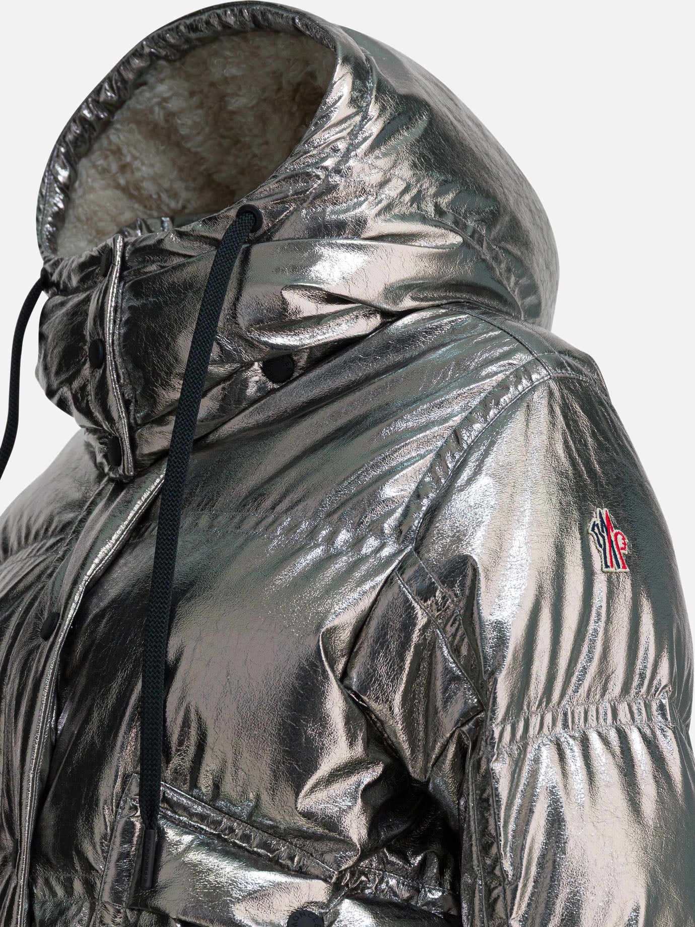 Down jackets Solid colour  Silver - Moncler Grenoble Women | PDP | VIETTI Online Store | Zoom-Modal_4
