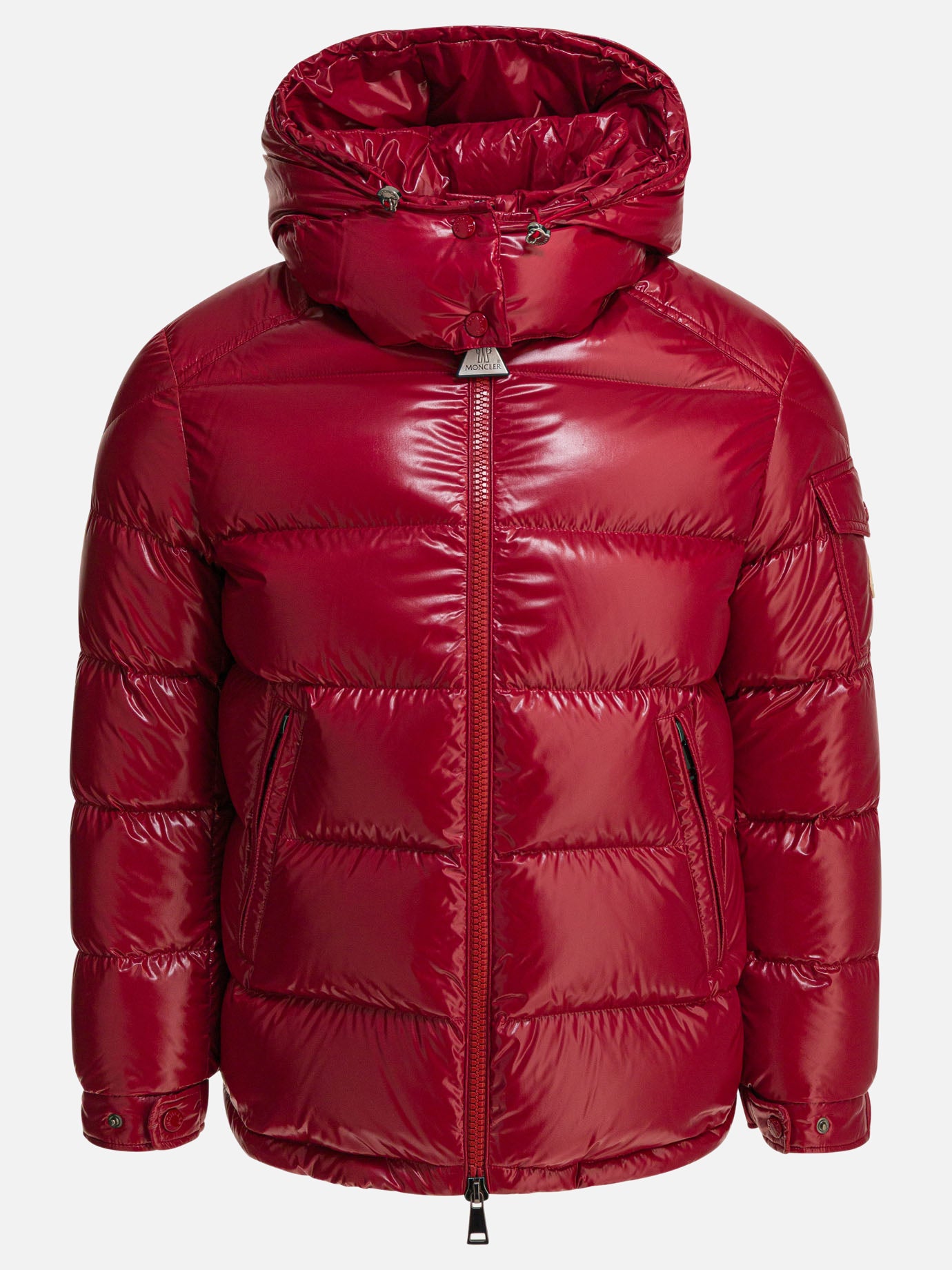 Down jackets Solid colour  Red - Moncler Women | PDP | VIETTI Online Store | thumbnail