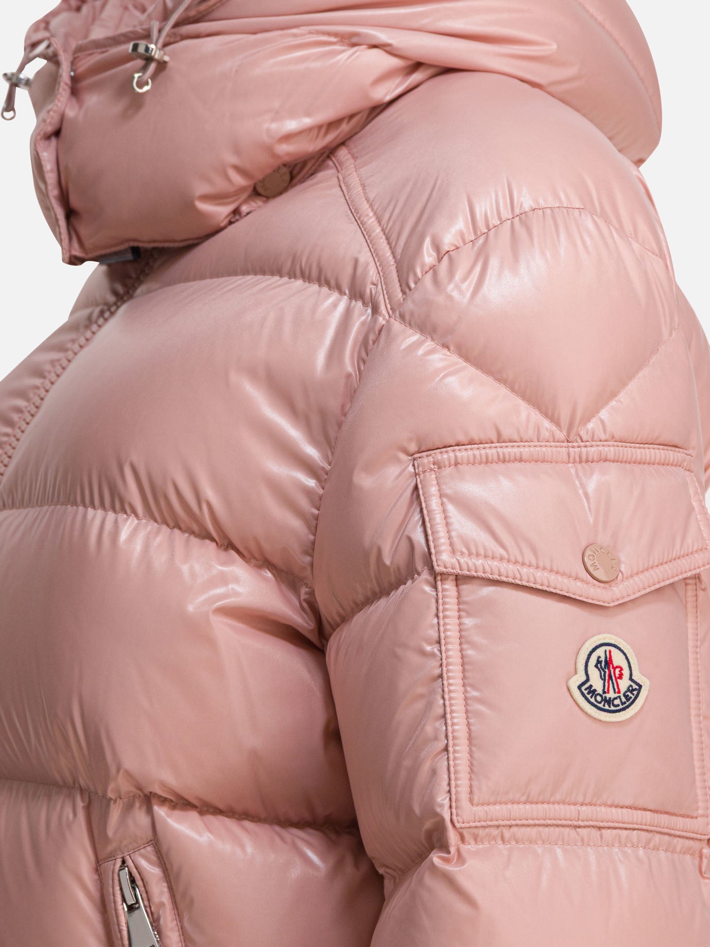 Down jackets Solid colour  Pink - Moncler Women | PDP | VIETTI Online Store | Zoom-Modal_4
