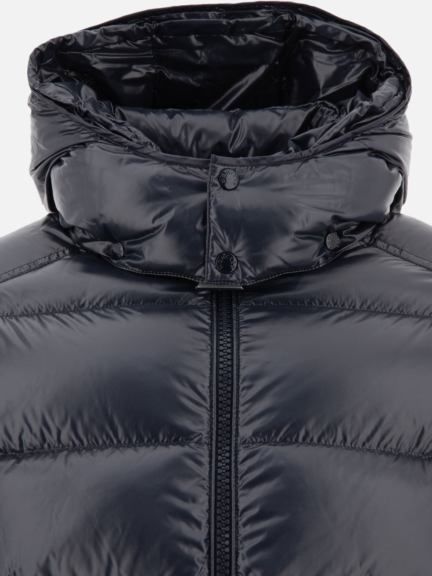 Down jackets Solid colour  Blue - Moncler Men | PDP | VIETTI Online Store | thumbnail_3