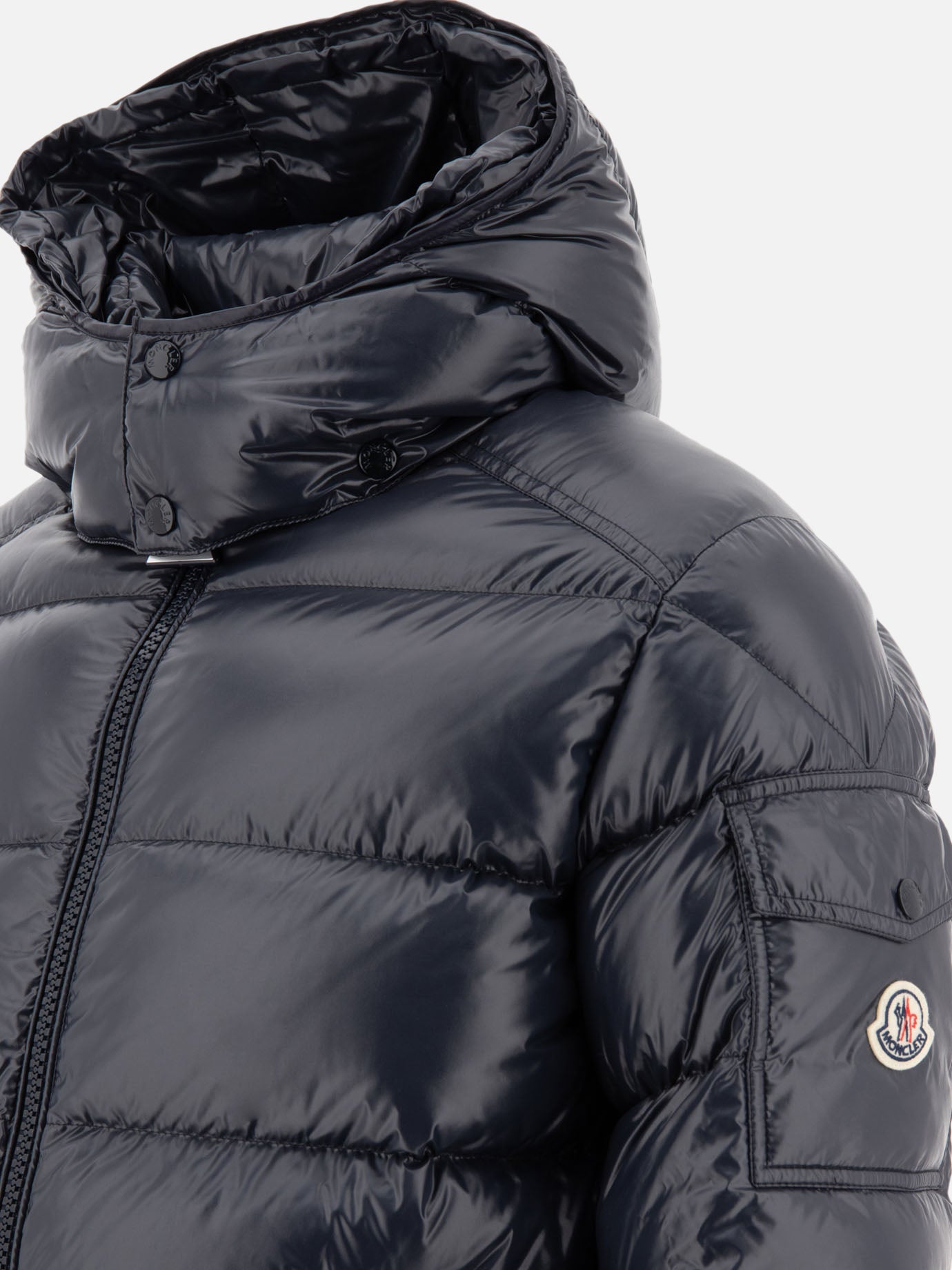 Down jackets Solid colour  Blue - Moncler Men | PDP | VIETTI Online Store | Zoom-Modal_4
