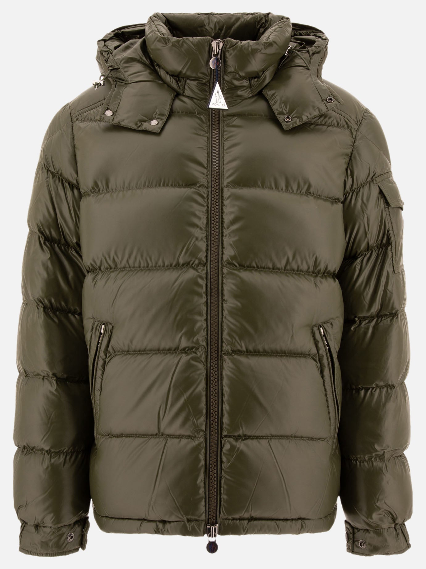 Down jackets Solid colour  Green - Moncler Men | PDP | VIETTI Online Store | thumbnail