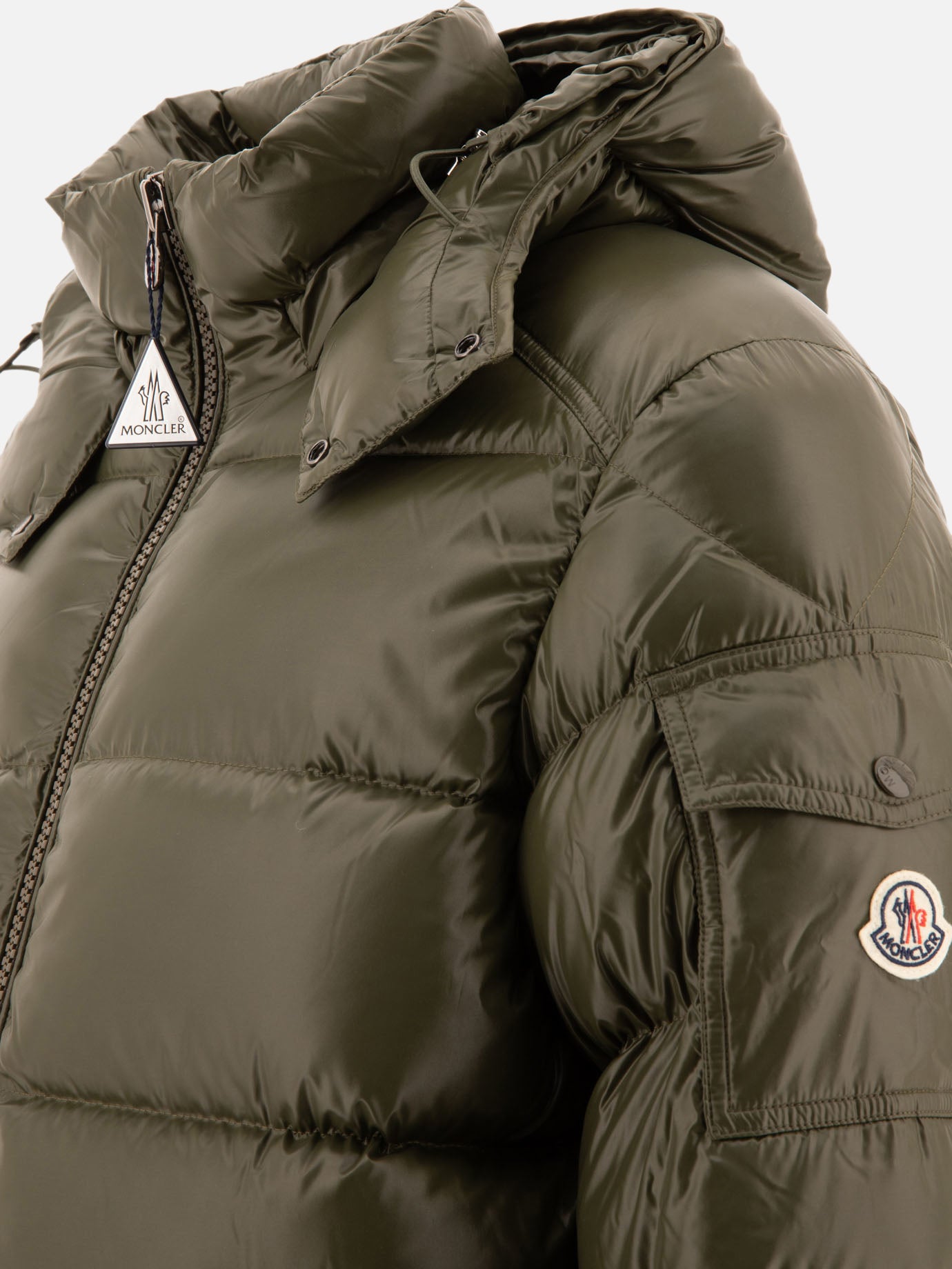 Down jackets Solid colour  Green - Moncler Men | PDP | VIETTI Online Store | thumbnail_4