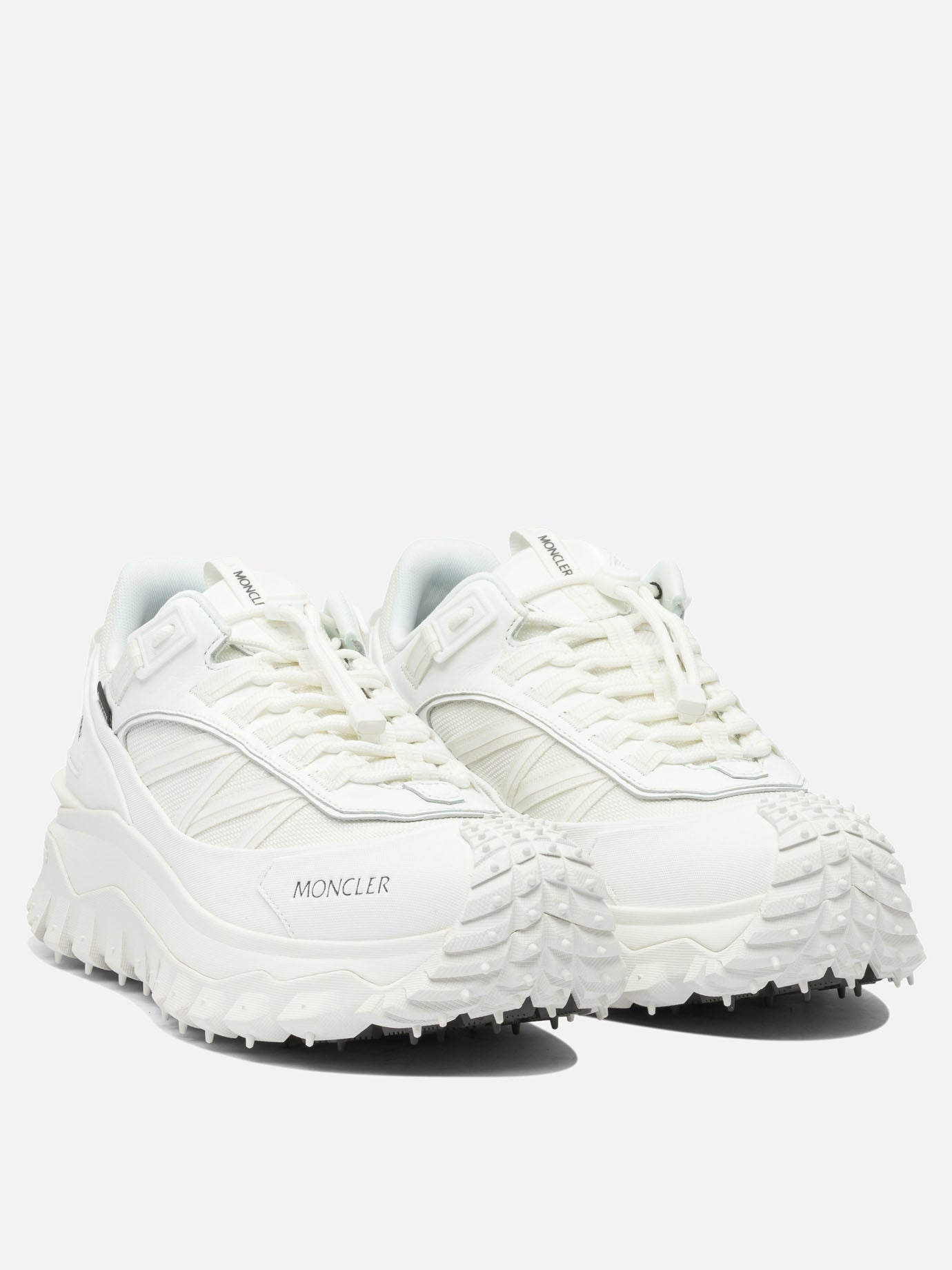 Low top sneakers 60% nylon 40% leather - 100% rubber  White - Moncler Men | PDP | VIETTI Online Store | thumbnail_2