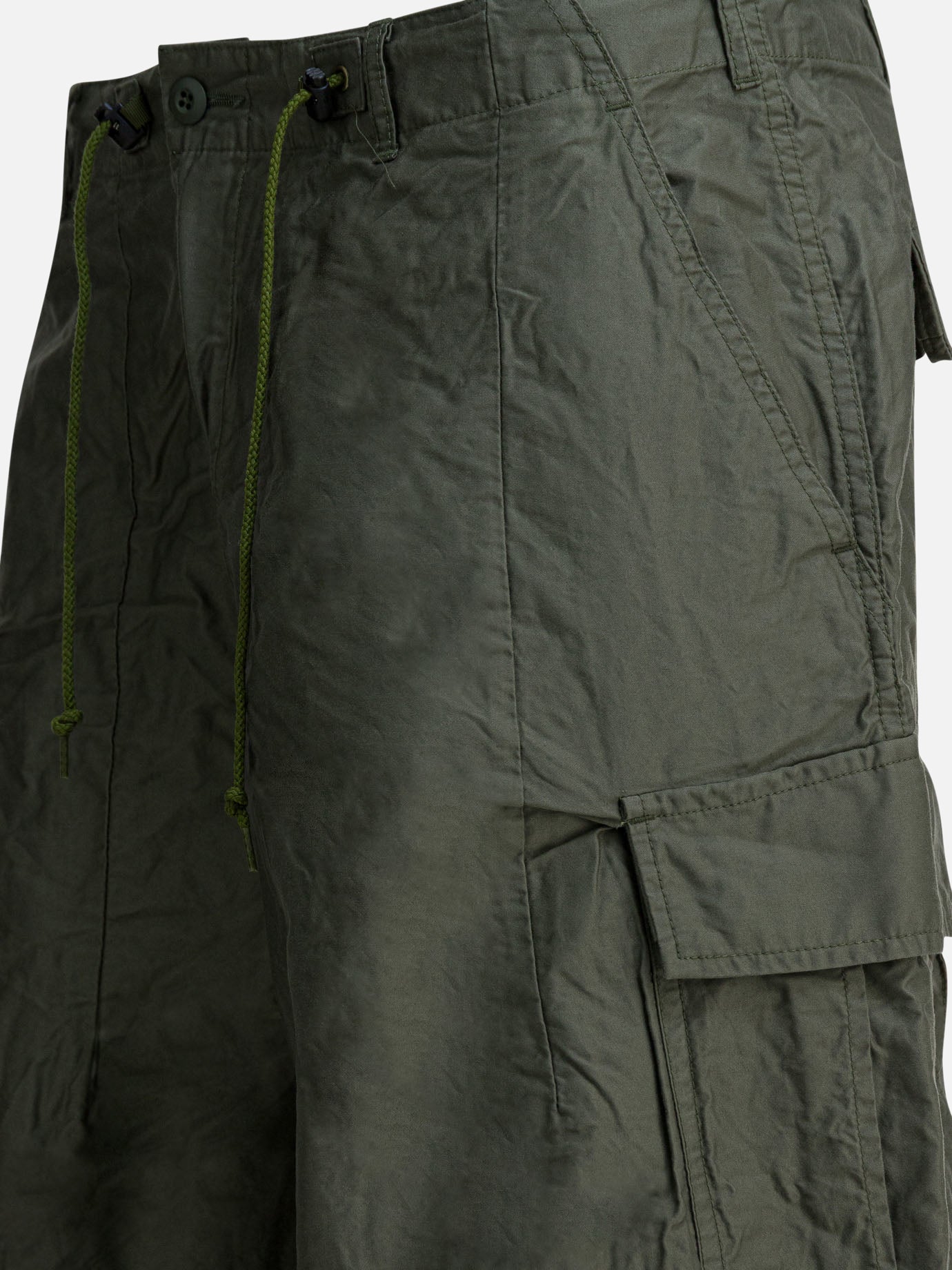 Cargo & parachute trousers Solid colour  Green - Needles Men | PDP | VIETTI Online Store | thumbnail_4