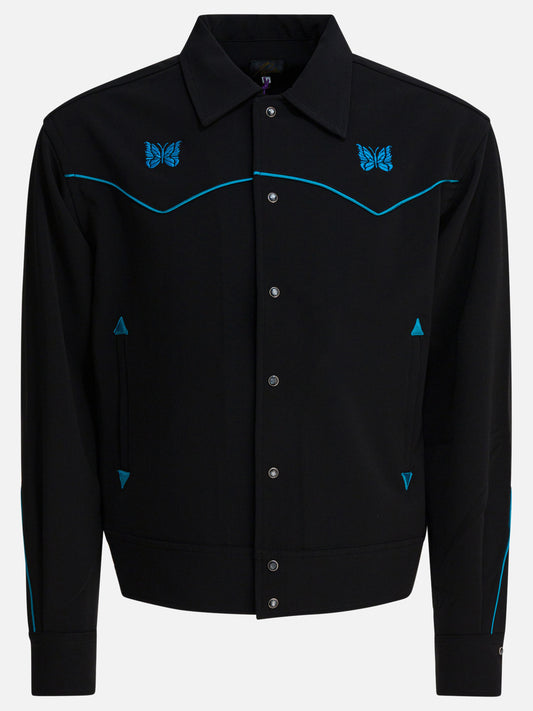 Overshirt jackets Logo  Black - Needles Men | PLP | VIETTI Online Store 
