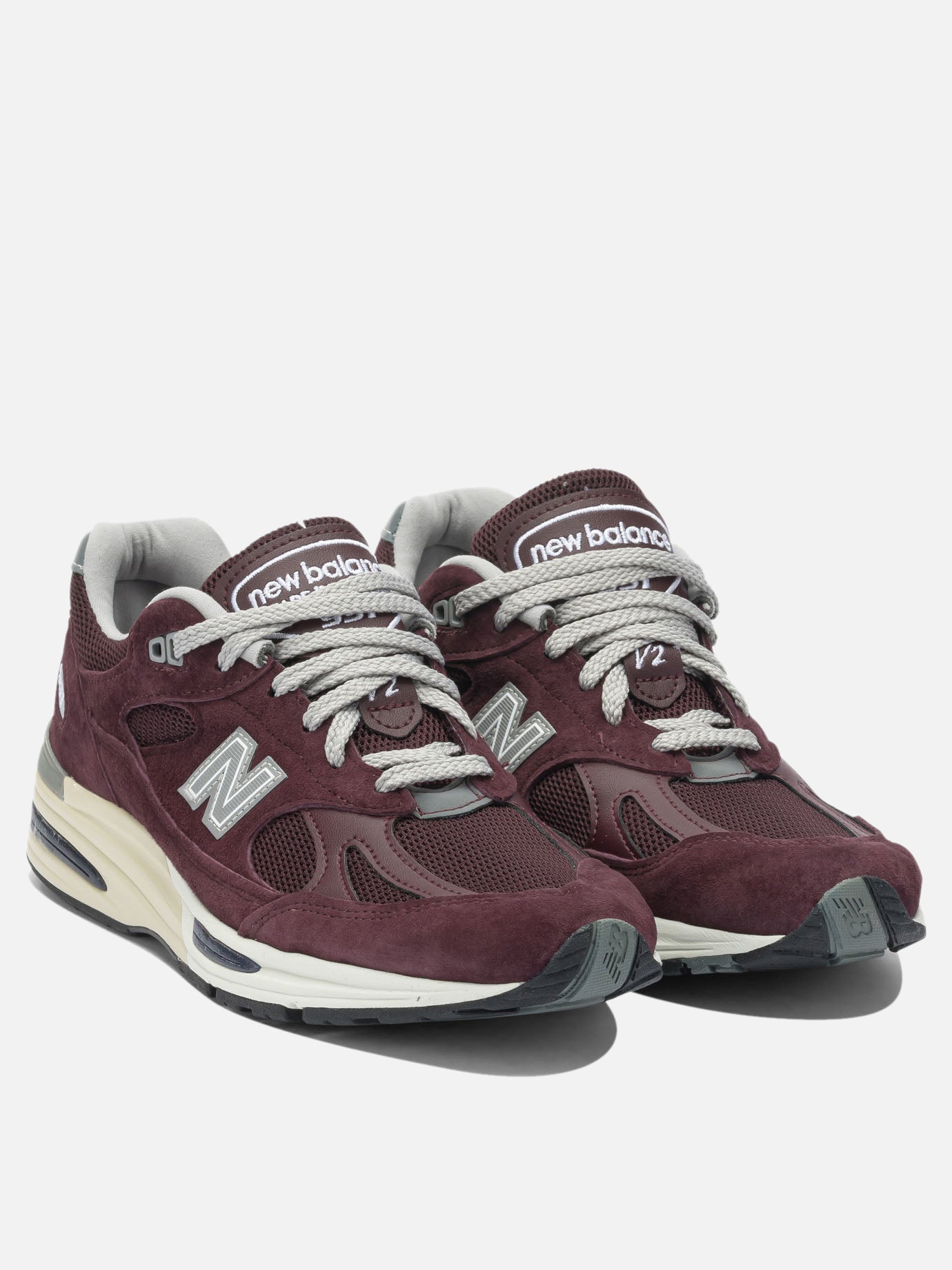 Low top sneakers 100% suede leather - 100% rubber  Bordeaux - New Balance Men | PDP | VIETTI Online Store | Zoom-Modal_2
