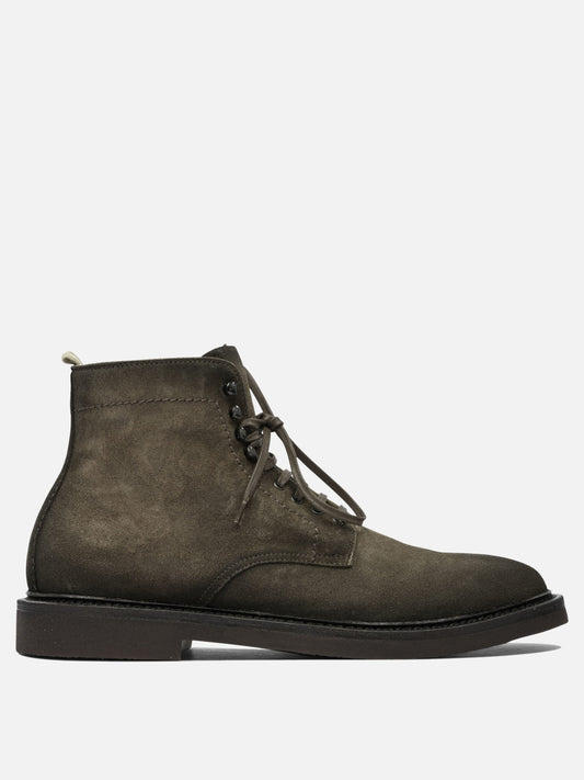 Stivaletti stringati 100% suede - 100% rubber  Verde - Officine Creative Uomo | PLP | VIETTI Online Store 
