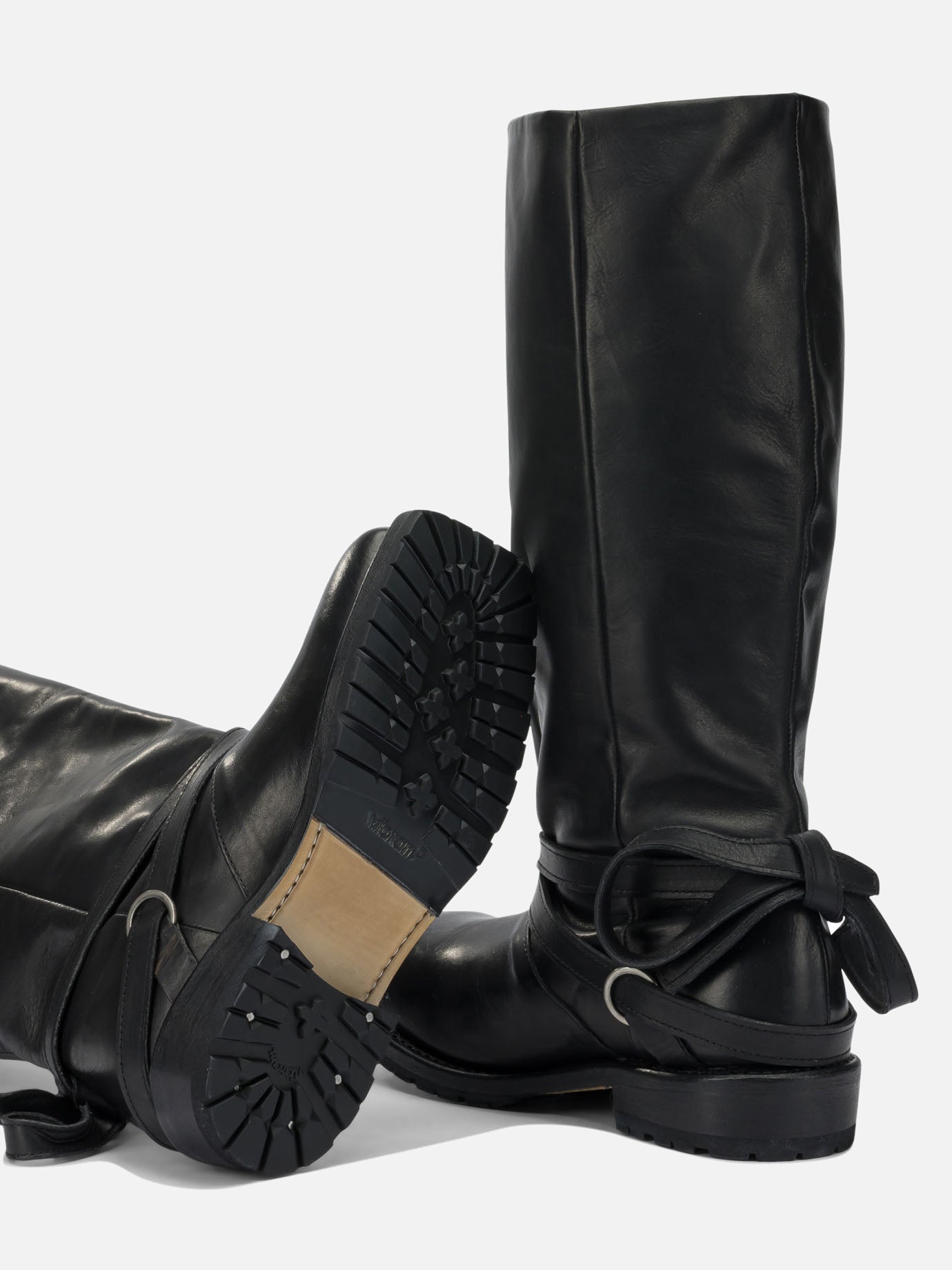 Knee-high 100% cow leather - 100% rubber  Black - Our Legacy Women | PDP | VIETTI Online Store | thumbnail_5