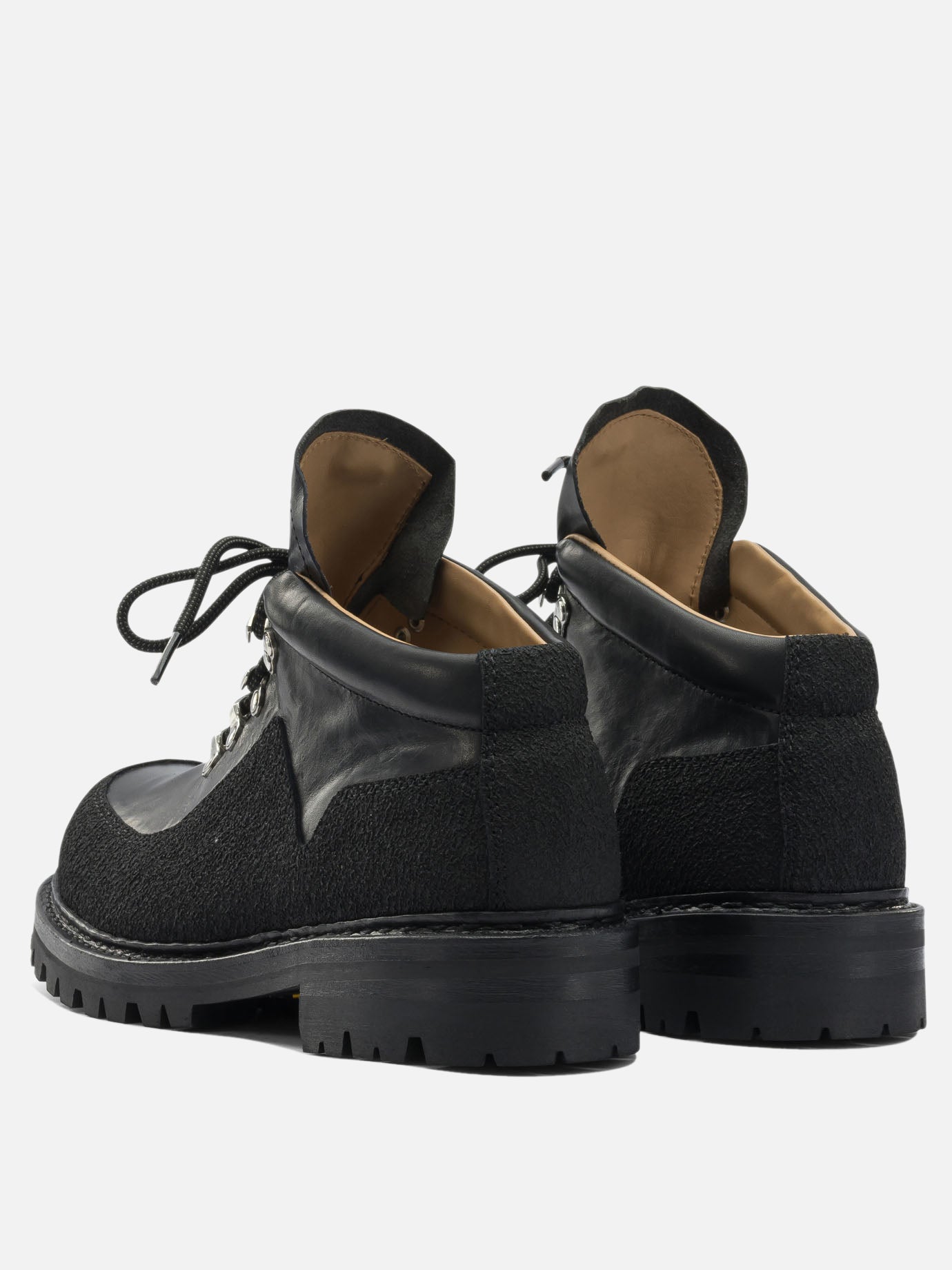 Lace-up boots 100% cow leather  Black - Our Legacy Men | PDP | VIETTI Online Store | thumbnail_4