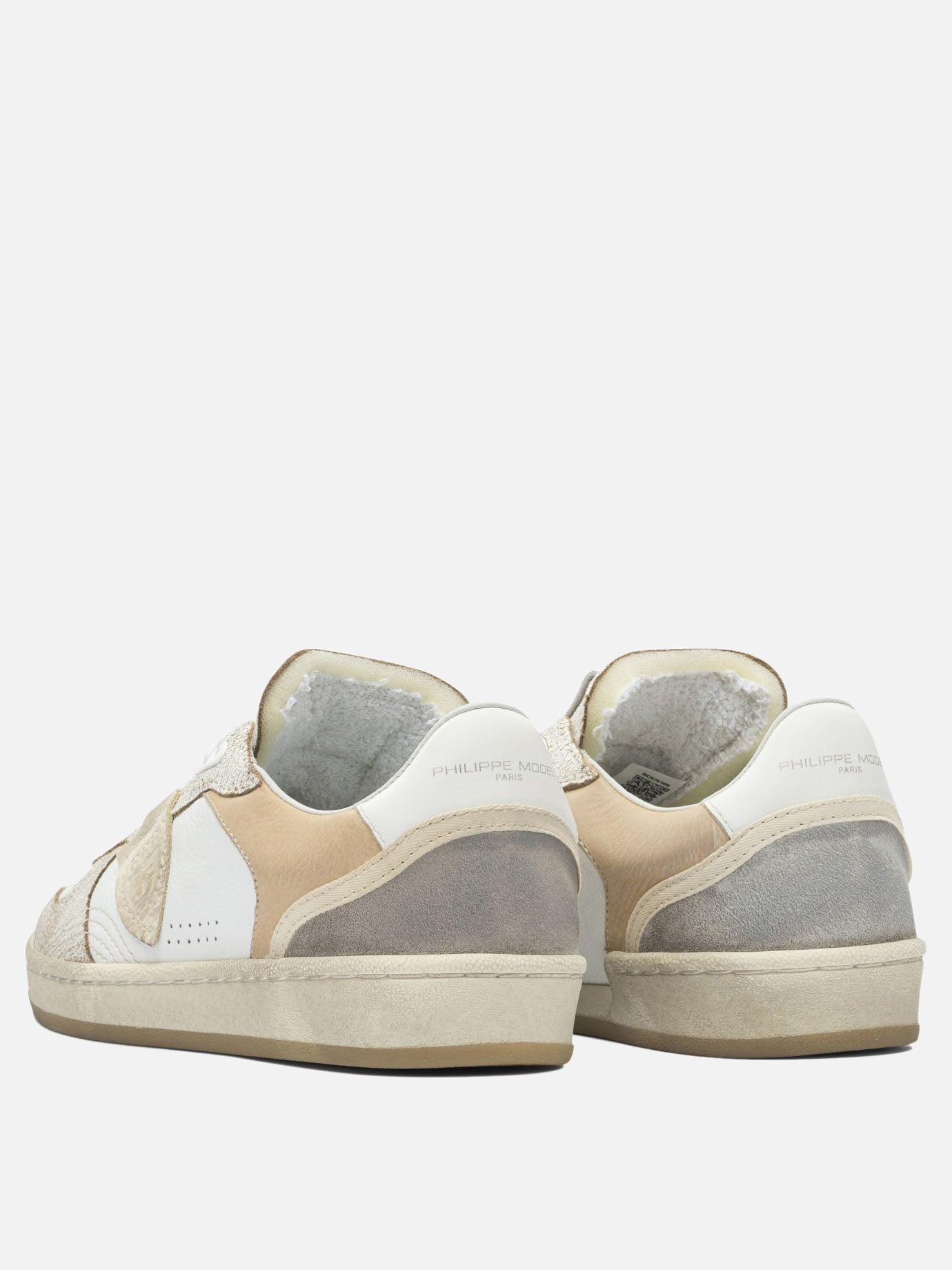 Sneaker basse 100% leather - 100% rubber  Beige - Philippe Model Paris Donna | PDP | VIETTI Online Store | thumbnail_4