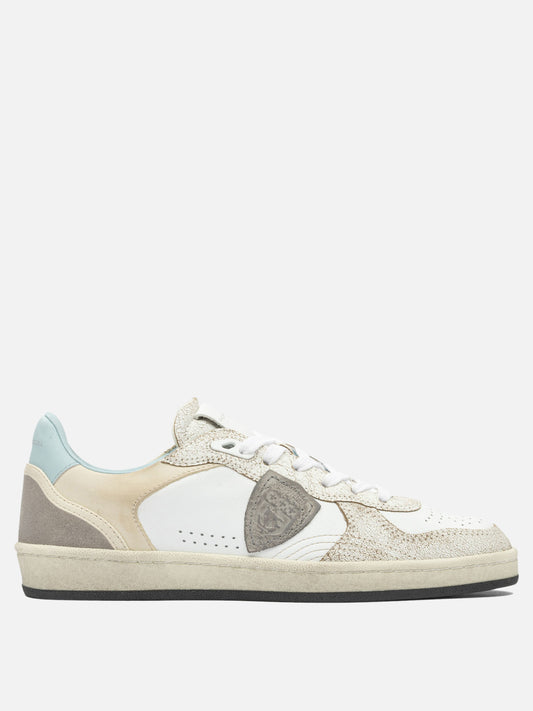 Sneaker basse 100% leather - 100% rubber  Beige - Philippe Model Paris Donna | PDP | VIETTI Online Store 
