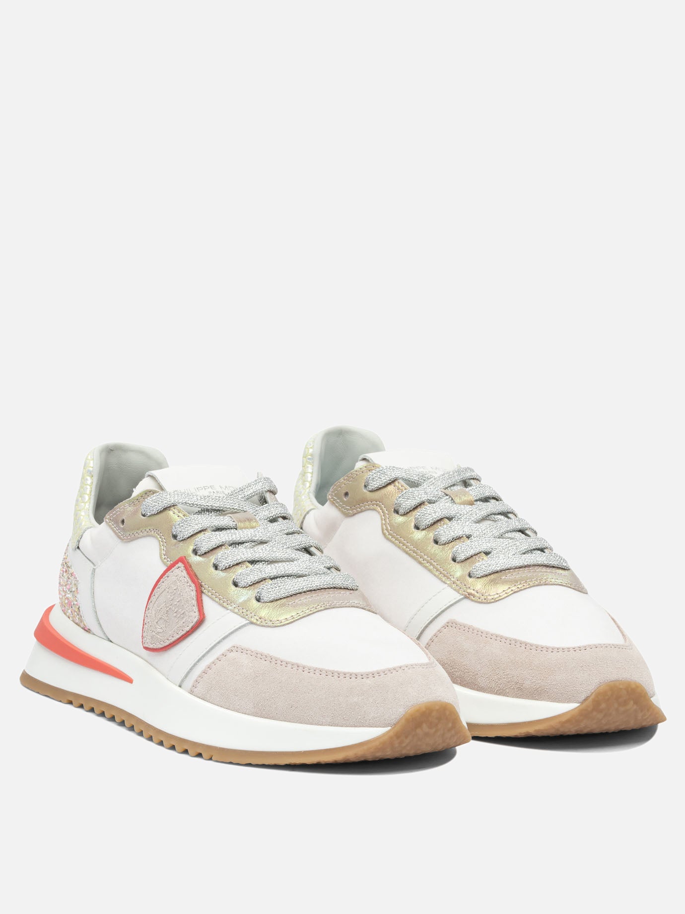 Sneaker basse 80% leather 20% polyamide - 100% rubber  Beige - Philippe Model Paris Donna | PDP | VIETTI Online Store | thumbnail_2