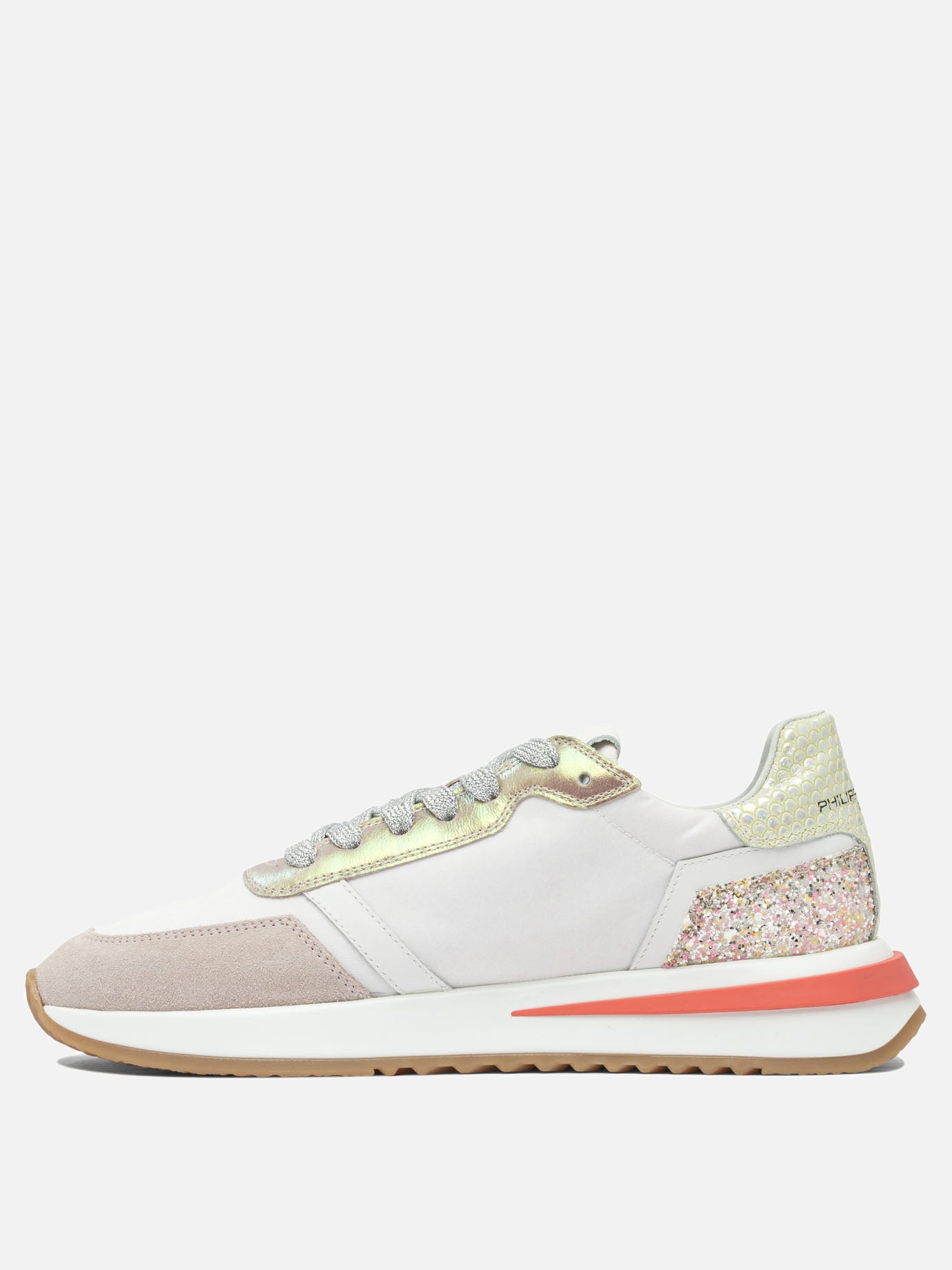 Sneaker basse 80% leather 20% polyamide - 100% rubber  Beige - Philippe Model Paris Donna | PDP | VIETTI Online Store | thumbnail_3