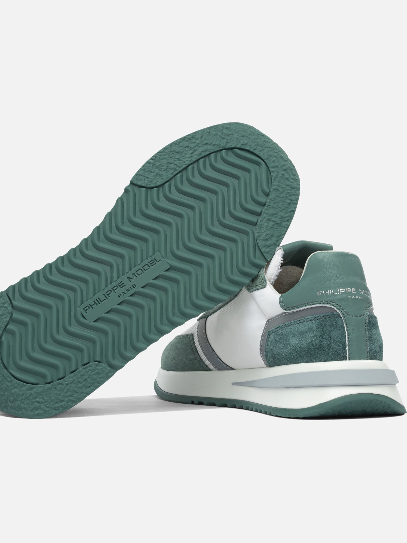 Sneaker basse 100% leather - 100% rubber  Verde - Philippe Model Paris Uomo | PDP | VIETTI Online Store | Zoom-Modal_5
