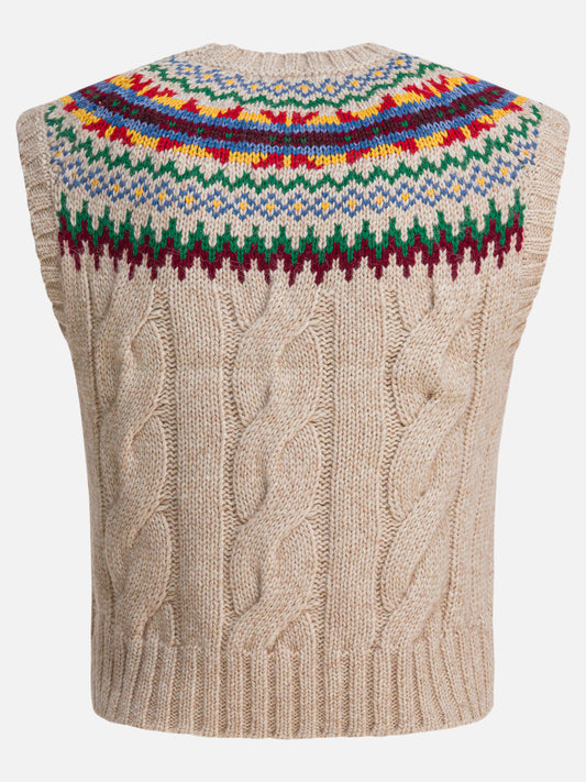 Gilet Textured knit  Beige - Polo Ralph Lauren Donna | PLP | VIETTI Online Store | 2
