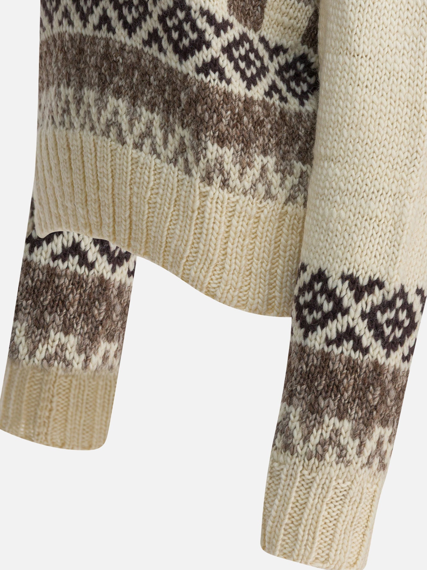 V neck sweaters Textured knit  Beige - Polo Ralph Lauren Women | PDP | VIETTI Online Store | thumbnail_4