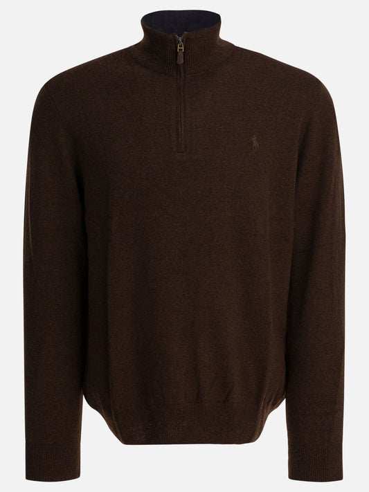 Maglioni con mezza zip Logo  Marrone - Polo Ralph Lauren Uomo | PDP | VIETTI Online Store 
