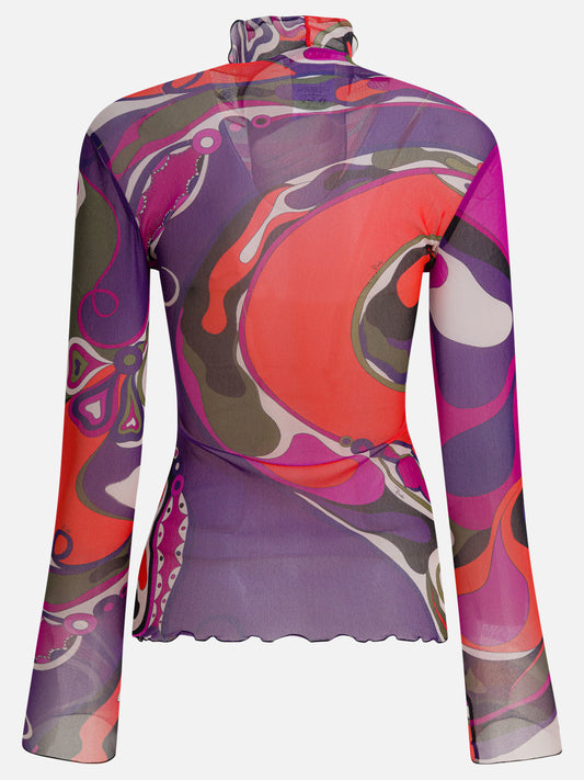 Mock neck t-shirts Print  Purple - Pucci Women | PDP | VIETTI Online Store | 2
