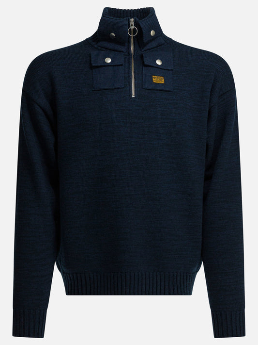 Half zip sweaters Solid colour  Blue - KAPITAL Men | PLP | VIETTI Online Store 
