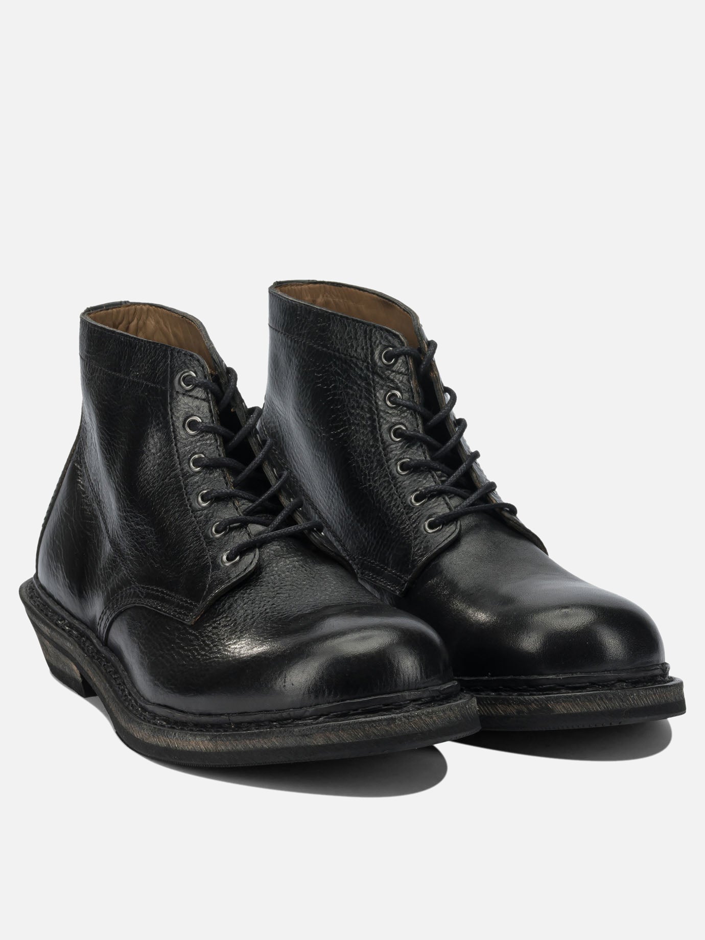 Lace-up boots 100% leather - 100% rubber  Black - Our Legacy Men | PDP | VIETTI Online Store | Zoom-Modal_2
