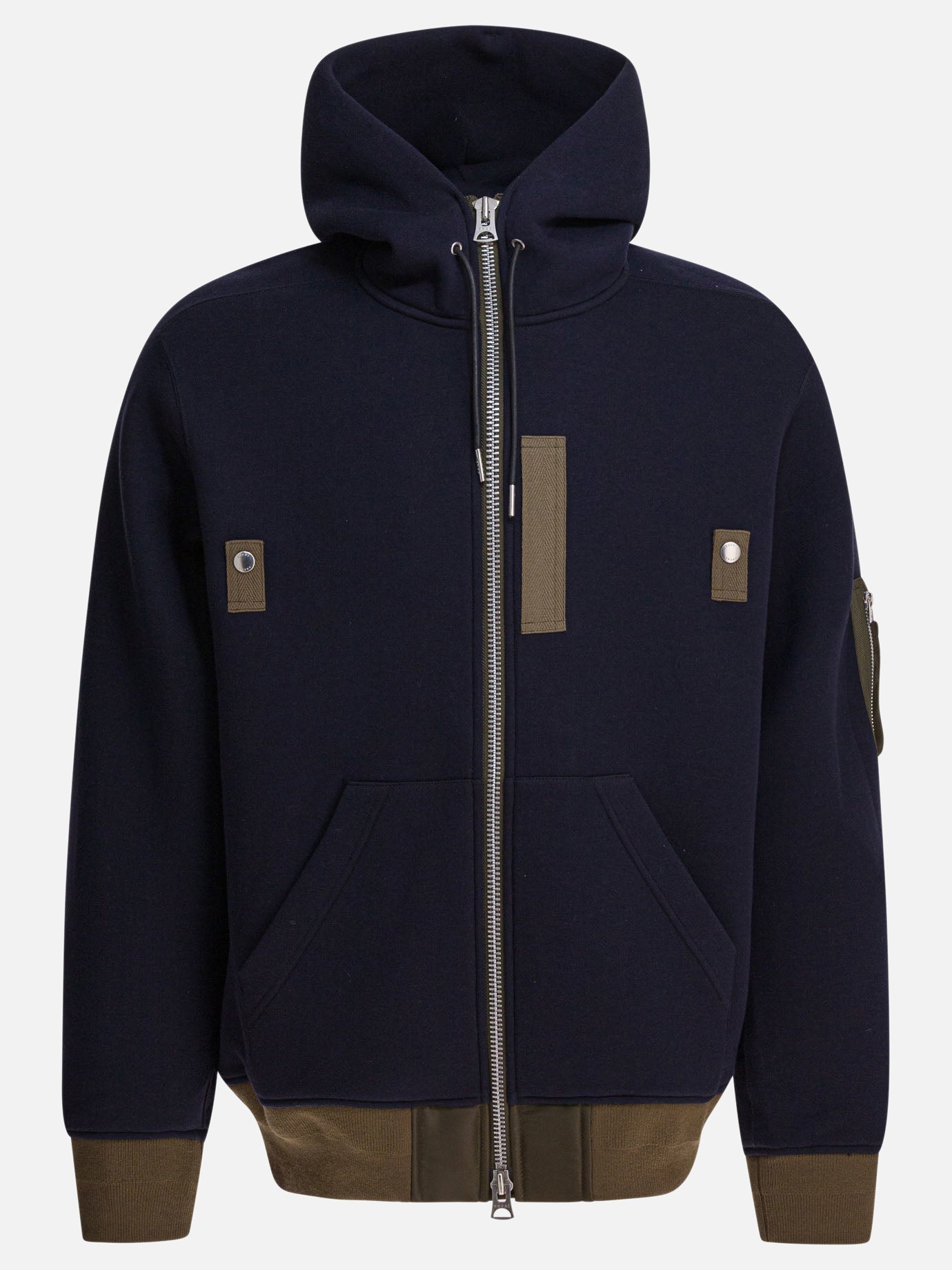 Felpe con zip Solid colour  Blu - Sacai Uomo | PDP | VIETTI Online Store | Zoom-Modal
