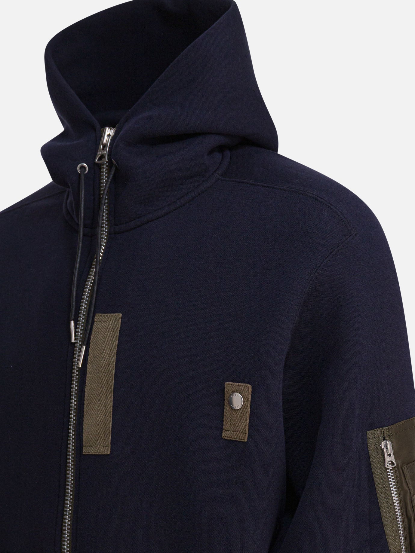 Felpe con zip Solid colour  Blu - Sacai Uomo | PDP | VIETTI Online Store | thumbnail_4