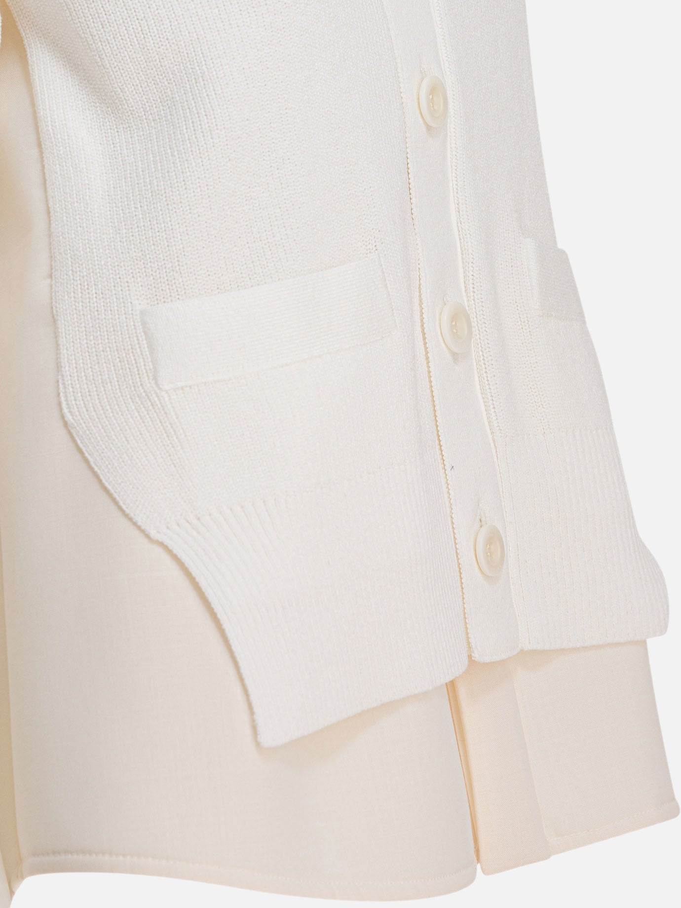 Cardigan Solid colour  Bianco - Sacai Donna | PDP | VIETTI Online Store | thumbnail_4