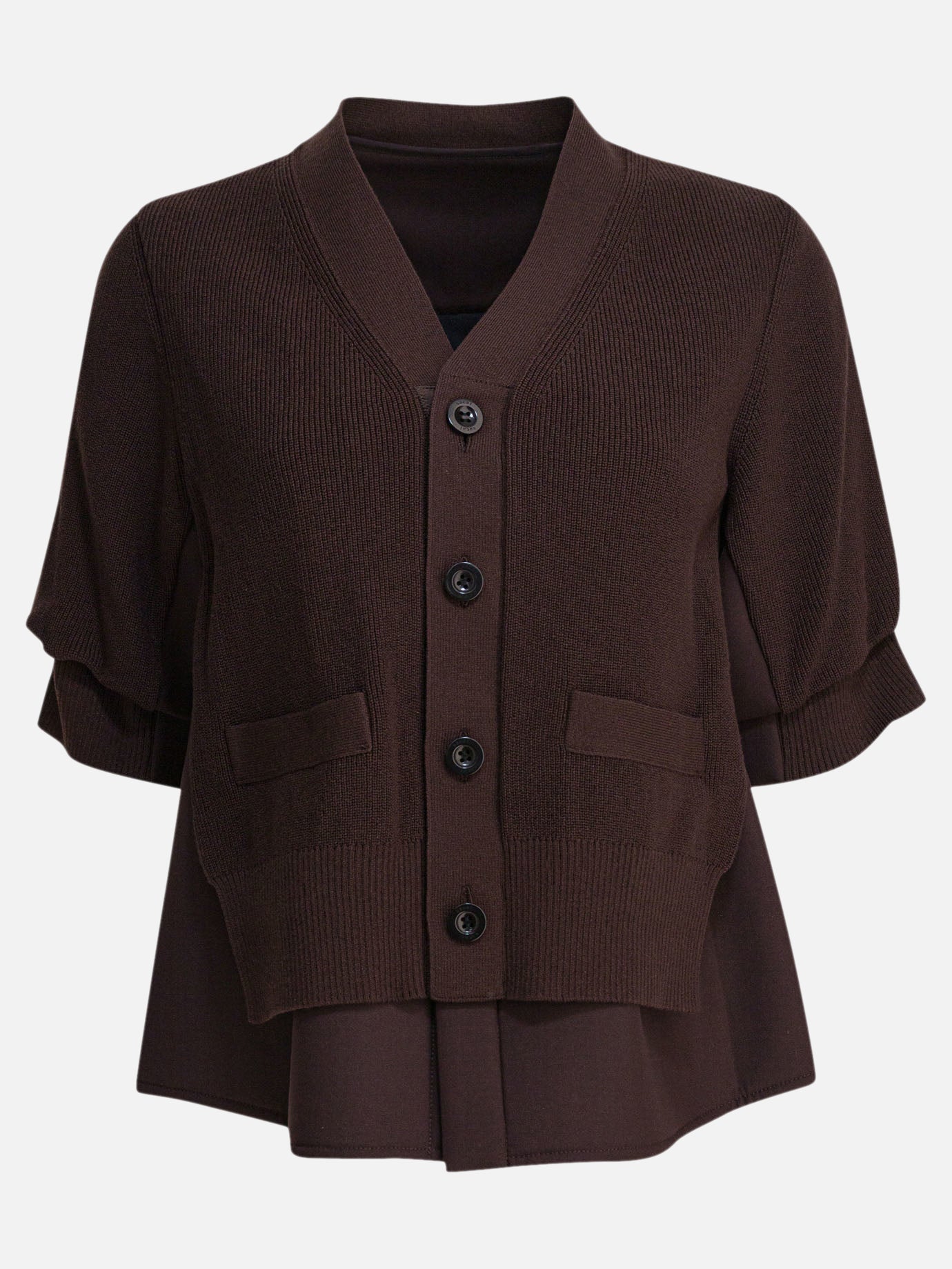 Cardigan Solid colour  Marrone - Sacai Donna | PDP | VIETTI Online Store | Zoom-Modal

