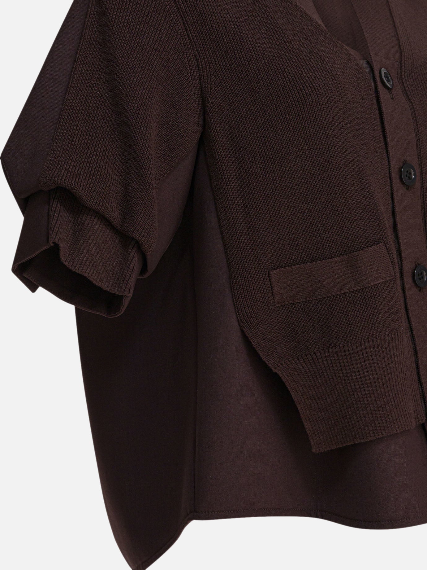 Cardigan Solid colour  Marrone - Sacai Donna | PDP | VIETTI Online Store | thumbnail_4