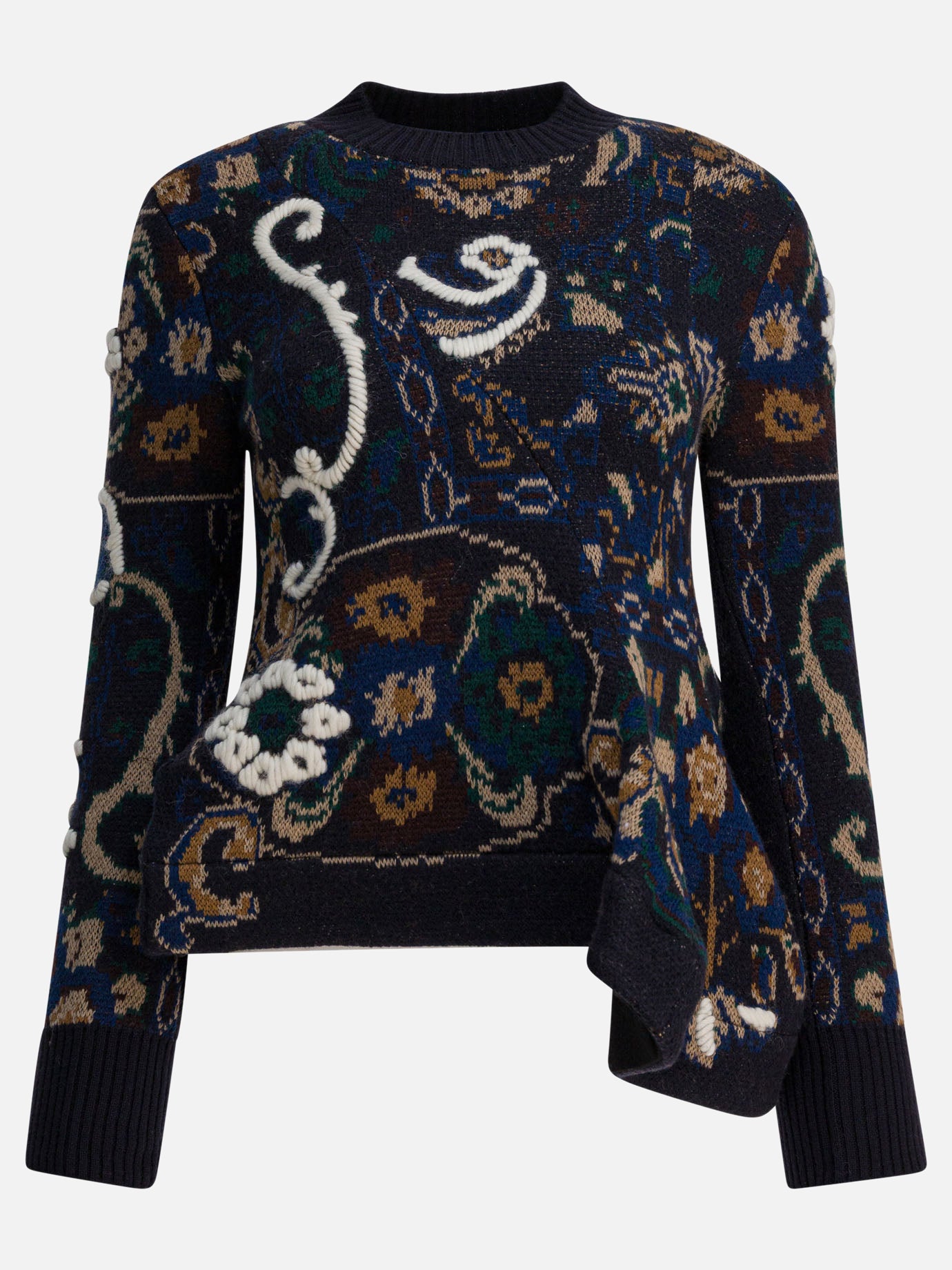 Maglioni girocollo Floral  Blu - Sacai Donna | PDP | VIETTI Online Store | Zoom-Modal
