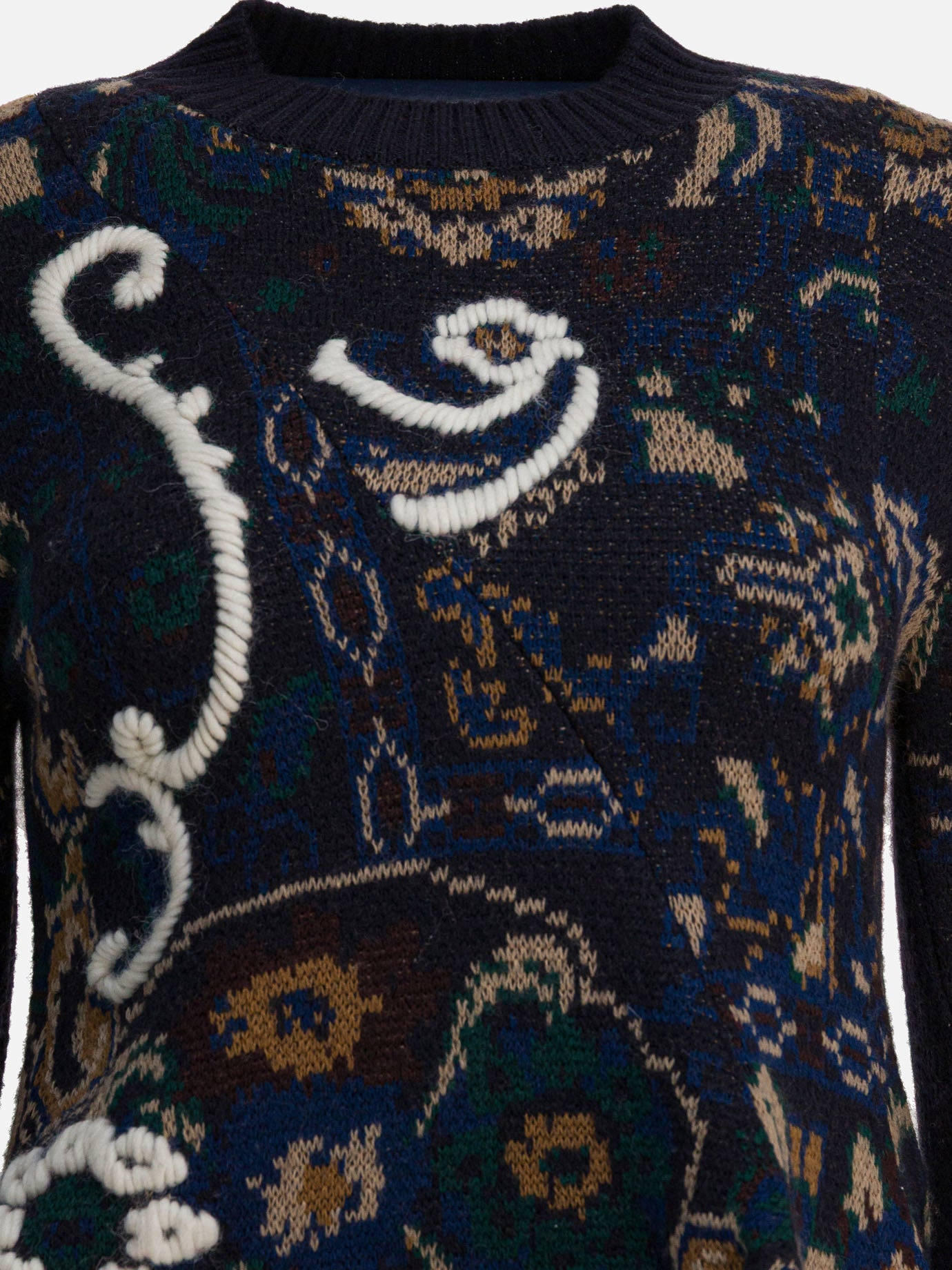 Maglioni girocollo Floral  Blu - Sacai Donna | PDP | VIETTI Online Store | thumbnail_3