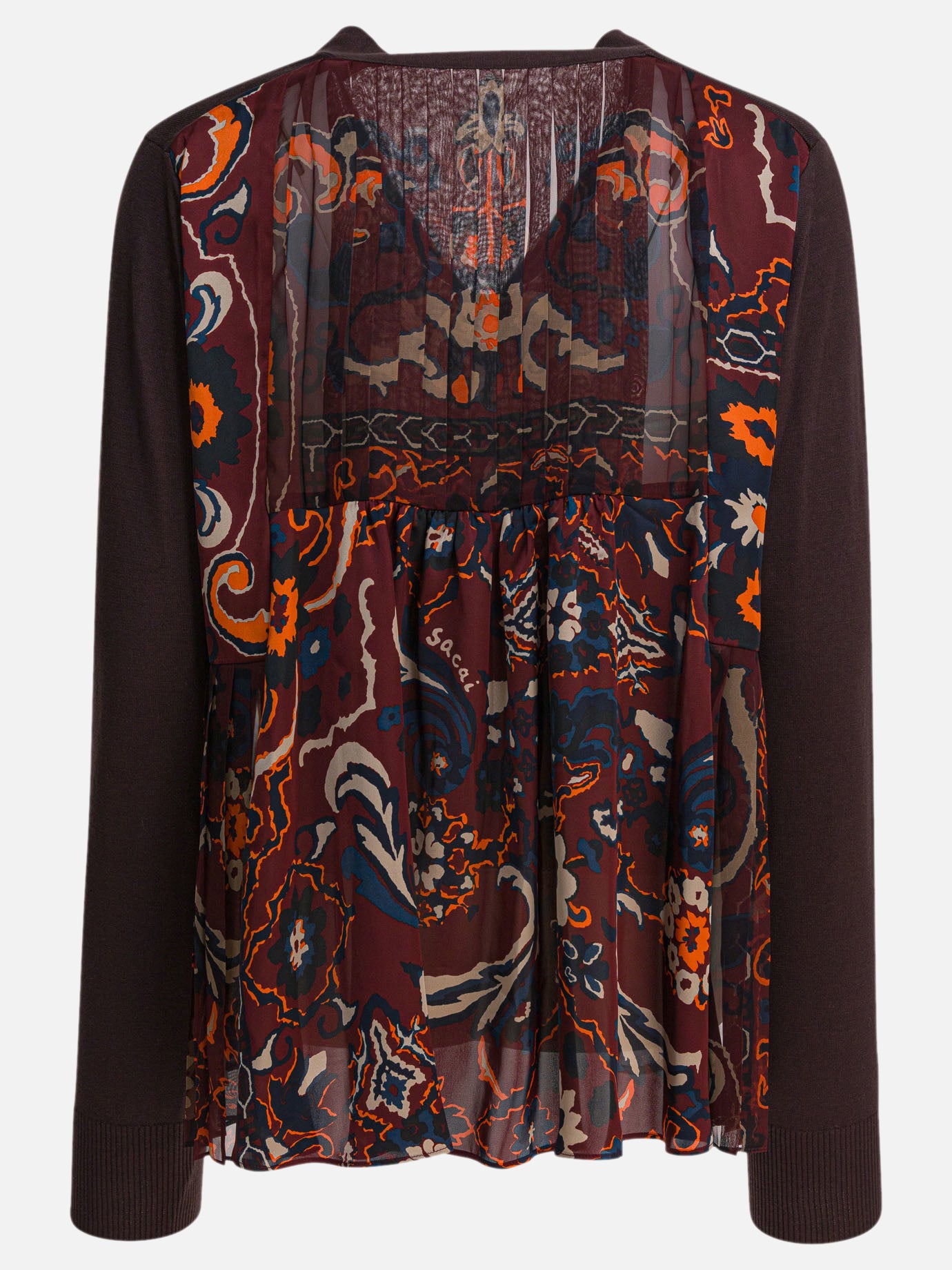 Cardigan Floral  Marrone - Sacai Donna | PDP | VIETTI Online Store | thumbnail_2
