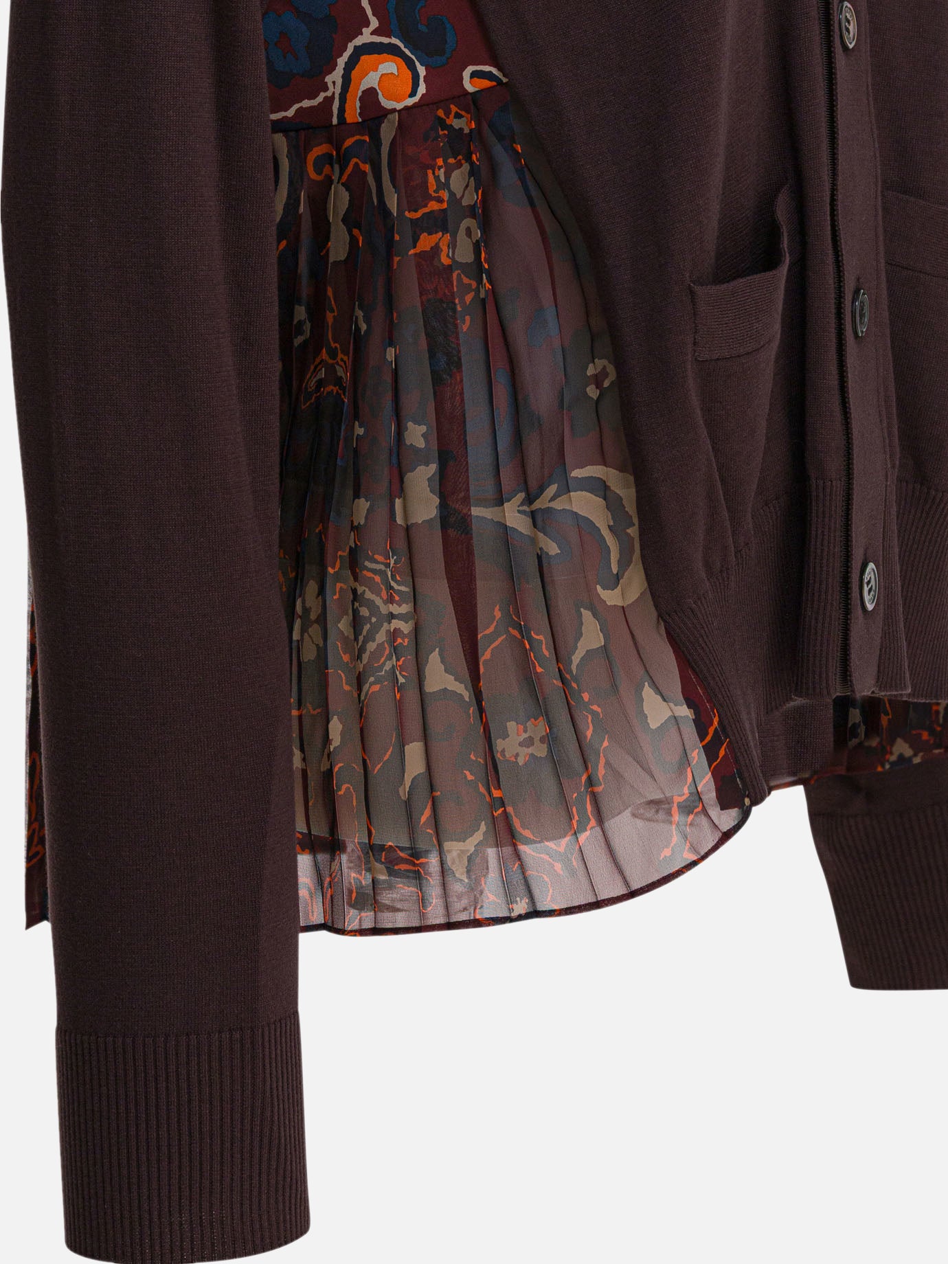 Cardigan Floral  Marrone - Sacai Donna | PDP | VIETTI Online Store | Zoom-Modal_4
