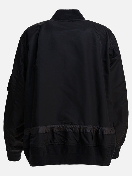 Bomber jackets Solid colour  Black - Sacai Women | PDP | VIETTI Online Store | 2
