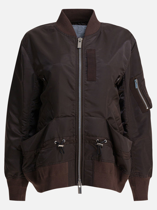 Bomber jackets Solid colour  Brown - Sacai Women | PLP | VIETTI Online Store 
