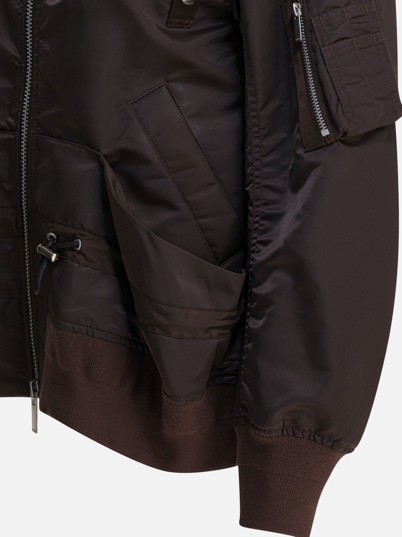 Bomber jackets Solid colour  Brown - Sacai Women | PDP | VIETTI Online Store | thumbnail_4