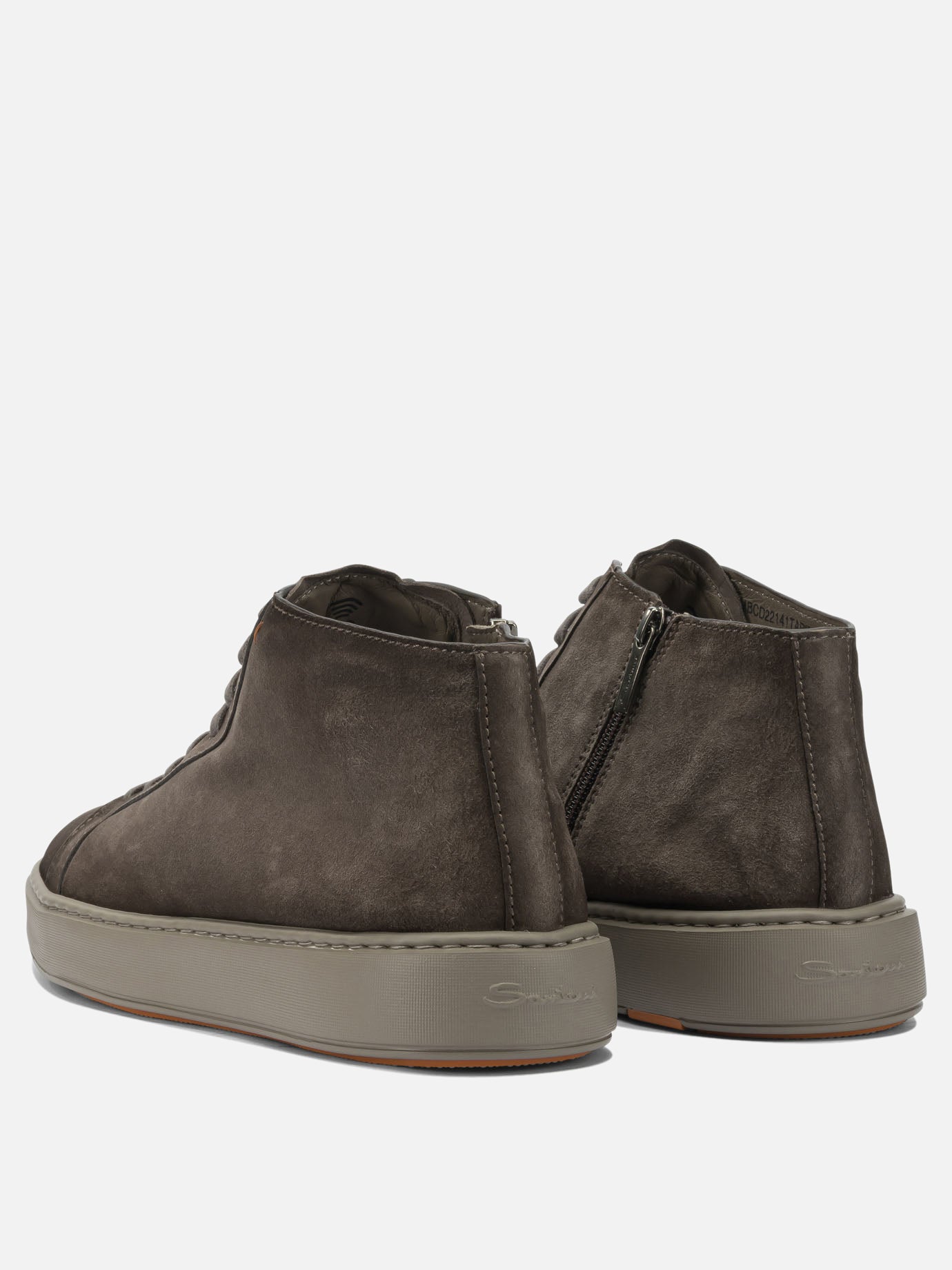 High top sneakers 100% suede - 100% rubber  Beige - Santoni Men | PDP | VIETTI Online Store | thumbnail_4