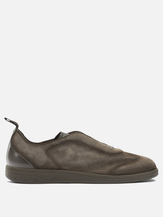 Sneaker basse 100% leather - 100% rubber  Beige - Santoni Uomo | VIETTI Online Store 
