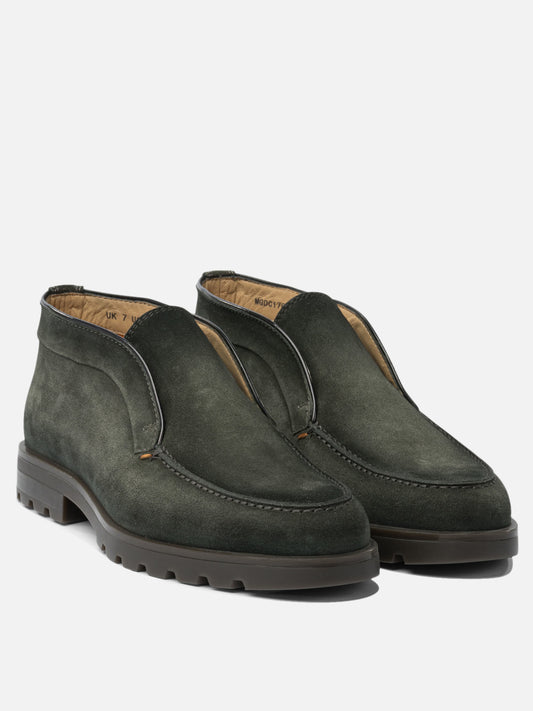Stivaletti pull-on 100% suede - 100% rubber  Verde - Santoni Uomo | VIETTI Online Store | 2
