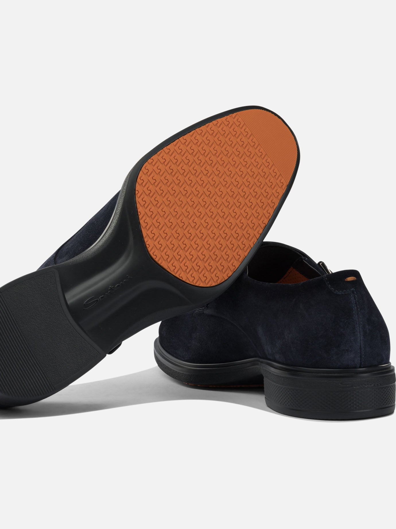 Loafers 100% suede - 100% rubber  Blue - Santoni Men | PDP | VIETTI Online Store | Zoom-Modal_5
