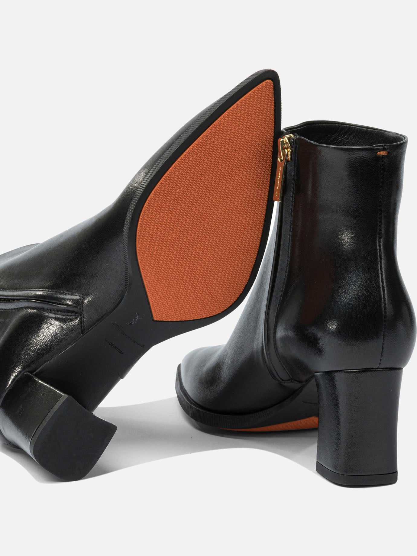 Zipped boots 100% calf leather - 100% calf leather  Black - Santoni Women | PDP | VIETTI Online Store | thumbnail_5